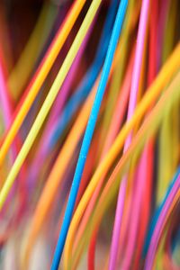 Preview wallpaper wires, colorful, blur