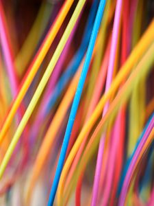 Preview wallpaper wires, colorful, blur