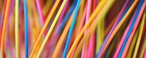 Preview wallpaper wires, colorful, blur