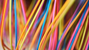 Preview wallpaper wires, colorful, blur