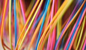 Preview wallpaper wires, colorful, blur