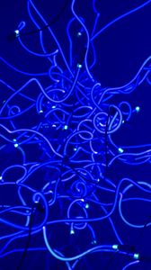 Preview wallpaper wires, lamp, neon, blue