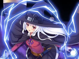 Preview wallpaper witch, hat, magic, anime