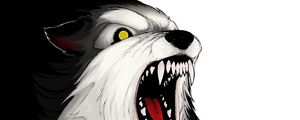 Preview wallpaper wolf, aggression, teeth, vector