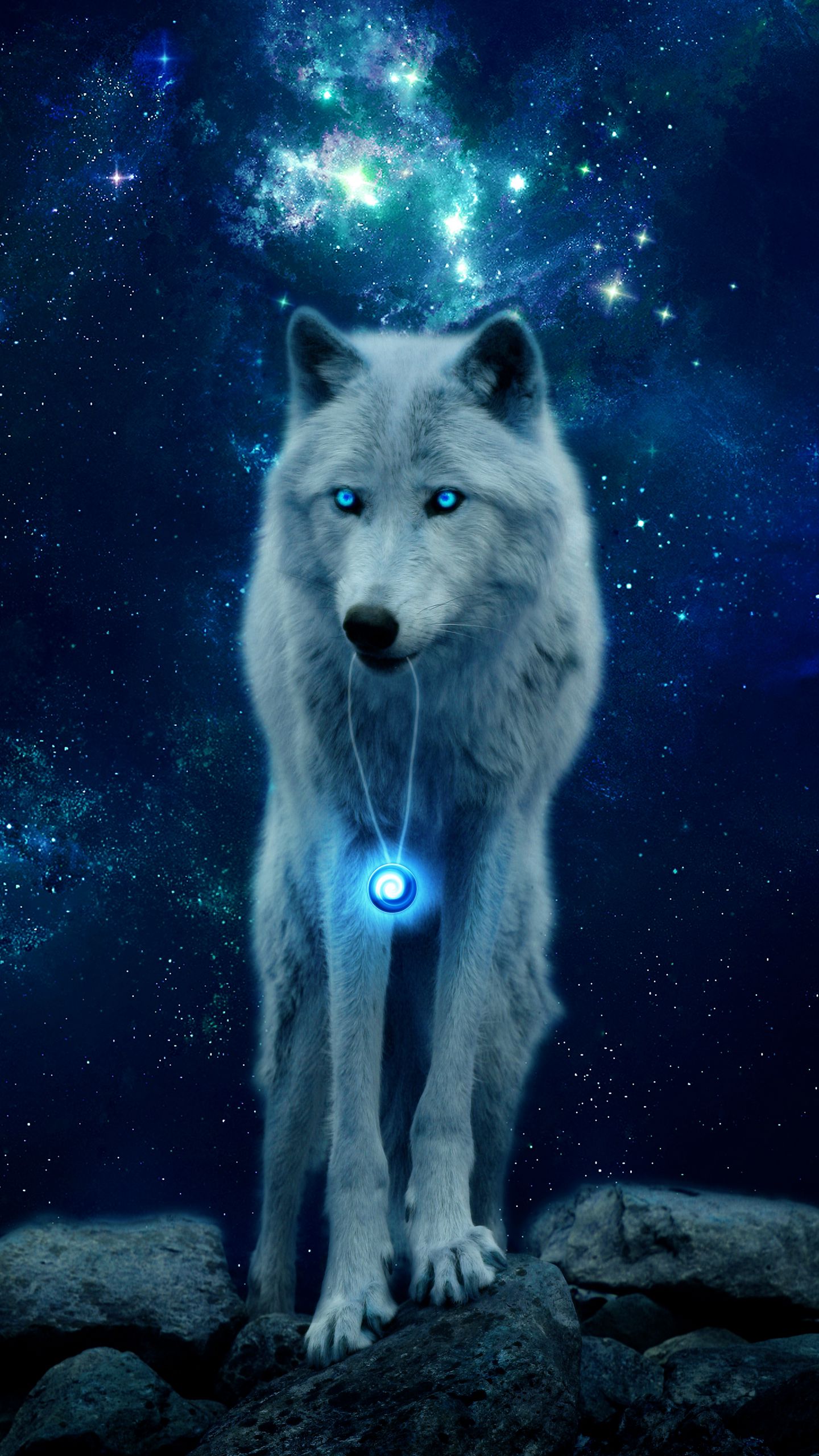 Download wallpapers blue wolf art painted wolf predator forest neon  wolf for desktop free Pictures for desktop free