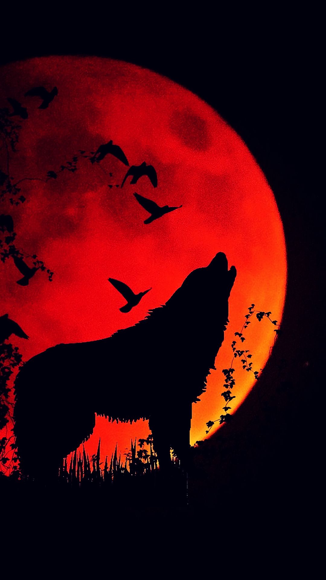 hd pics photos stunning howling wolf fantasy moon animated hd quality desktop  background wallpaper