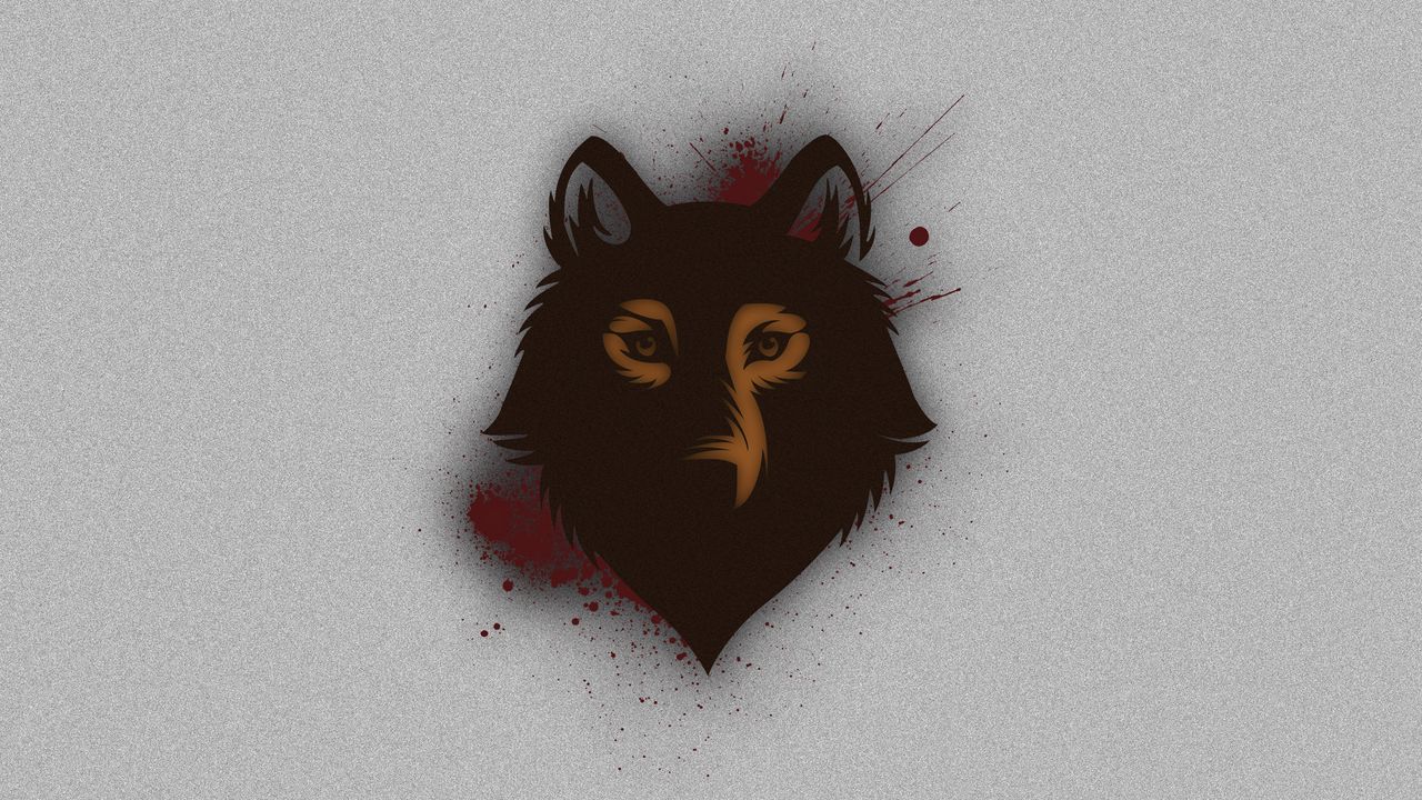 Wallpaper wolf, muzzle, spots, background