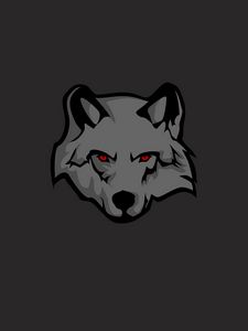 Preview wallpaper wolf, sticker, art, predator