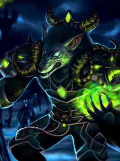 Download wallpaper 240x320 wolf, warrior, armor, glowing old mobile, cell  phone, smartphone hd background