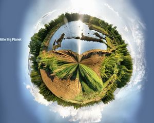 Preview wallpaper wood, circle, greens, planet, shcherbakov