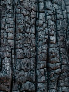 Preview wallpaper wood, coal, texture, black