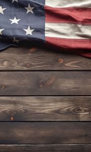 Preview wallpaper wood, flag, america, usa