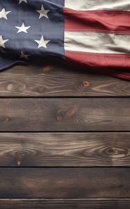 Preview wallpaper wood, flag, america, usa