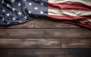 Preview wallpaper wood, flag, america, usa