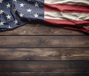 Preview wallpaper wood, flag, america, usa