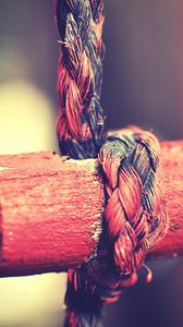 Preview wallpaper wood, red, rope, wooden