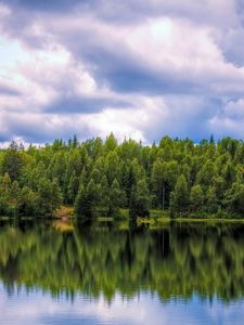 Preview wallpaper wood, reflection, water, lodge