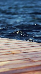 Preview wallpaper wood, sea, waves, pier