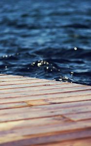 Preview wallpaper wood, sea, waves, pier