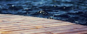 Preview wallpaper wood, sea, waves, pier