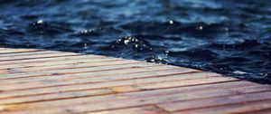 Preview wallpaper wood, sea, waves, pier