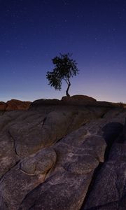 Preview wallpaper wood, stones, blocks, night