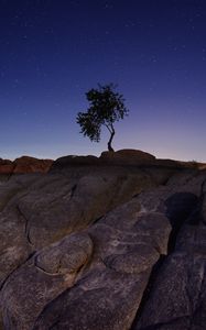 Preview wallpaper wood, stones, blocks, night