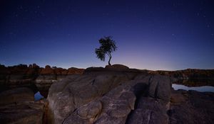 Preview wallpaper wood, stones, blocks, night