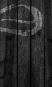Preview wallpaper wooden, black white, boards, vertical