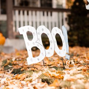 Preview wallpaper word, decoration, halloween, leaves, autumn