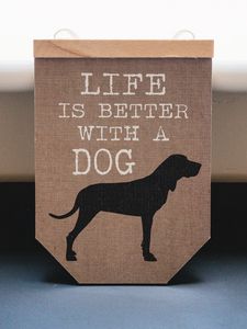 Preview wallpaper words, inscription, dog, phrase