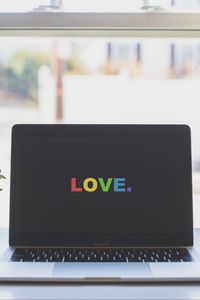 Preview wallpaper words, inscription, love, laptop
