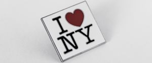 Preview wallpaper words, lettering, badge, heart, new york