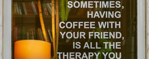 Preview wallpaper words, text, coffee, cafe, lamp, books