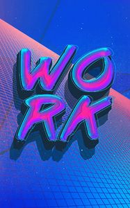 Preview wallpaper work, inscription, letters, mesh