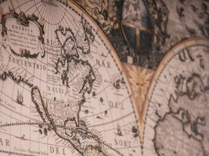 Preview wallpaper world map, map, ancient, geography