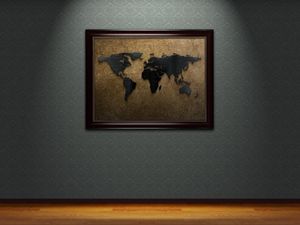 Preview wallpaper world, wallpaper, wall, painting, brown, dark
