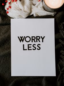 Preview wallpaper worry, motivation, words, inscription, text