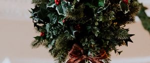 Preview wallpaper wreath, bouquet, decoration, christmas, new year