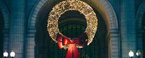 Preview wallpaper wreath, christmas, new year, decoration