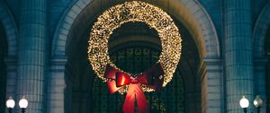 Preview wallpaper wreath, christmas, new year, decoration
