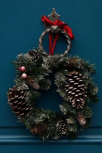 Preview wallpaper wreath, flowers, decoration, christmas