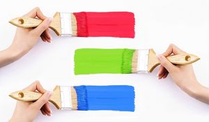 Preview wallpaper wrist, arm, red, blue, green