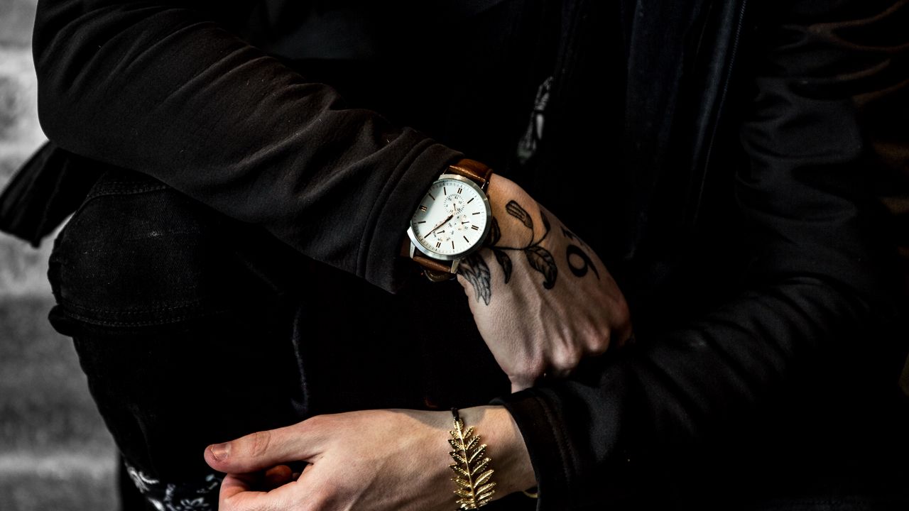 Wallpaper wristwatch, hand, tattoo, bracelet, accessory