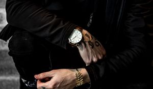 Preview wallpaper wristwatch, hand, tattoo, bracelet, accessory