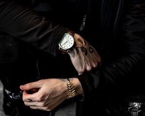 Preview wallpaper wristwatch, hand, tattoo, bracelet, accessory