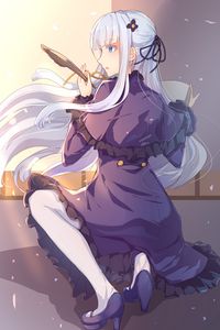 Preview wallpaper writer, girl, dress, anime, art