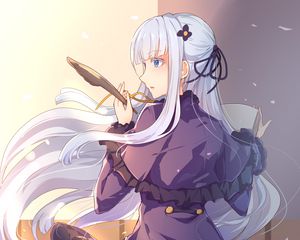 Preview wallpaper writer, girl, dress, anime, art