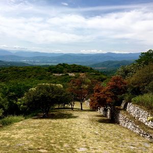 Preview wallpaper xochicalco, village, trees, sky, garden