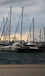 Preview wallpaper yachts, boats, masts, sea